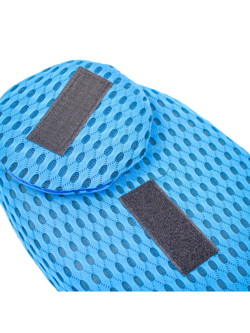 Travesseiro Apoio Lombar Curva Almofada Ortopedica Para Costas Cor:Azul