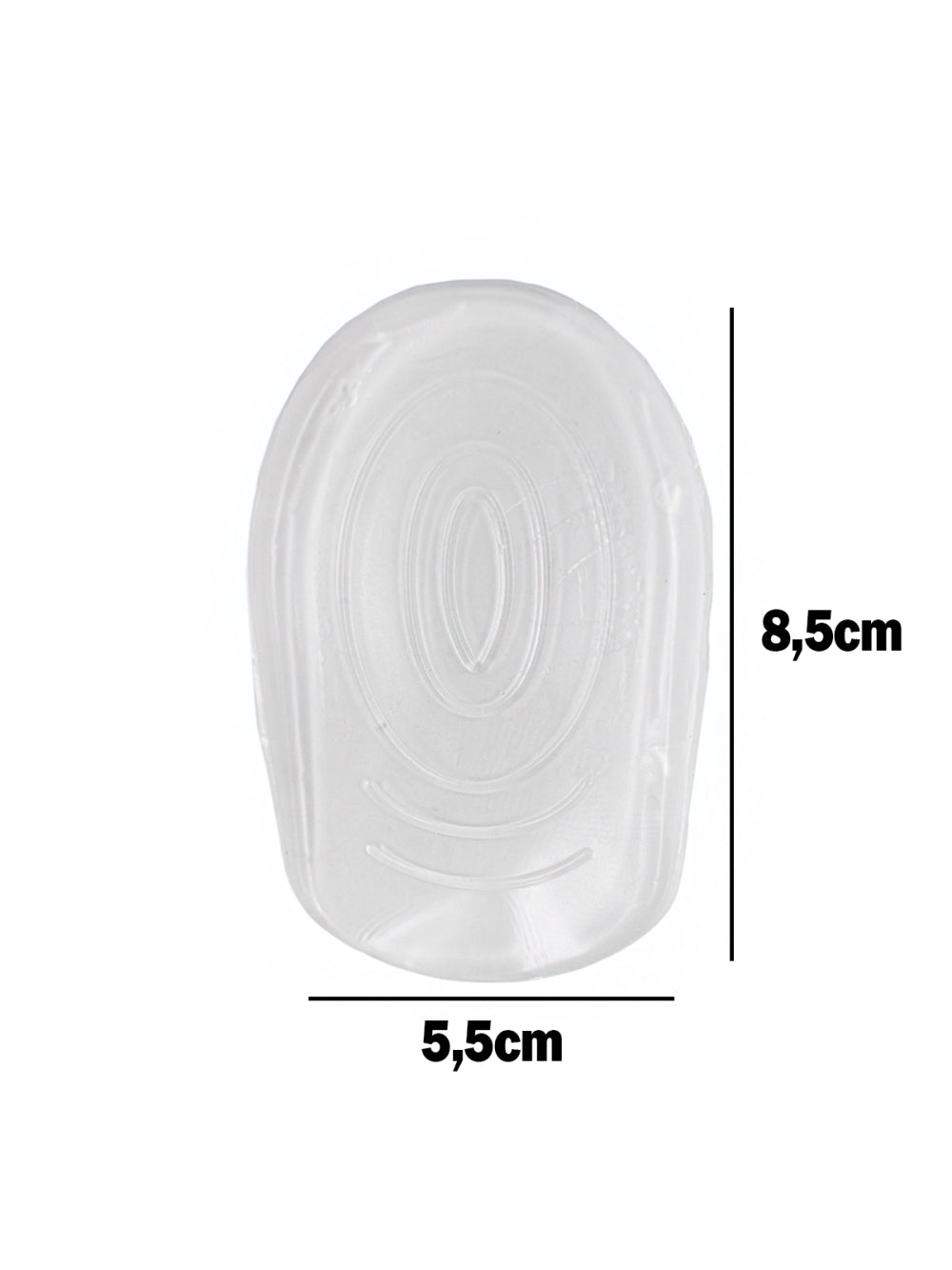 Par De Palmilha Calcanhar Silicone Gel Ortopedica Anti Impacto Confortavel