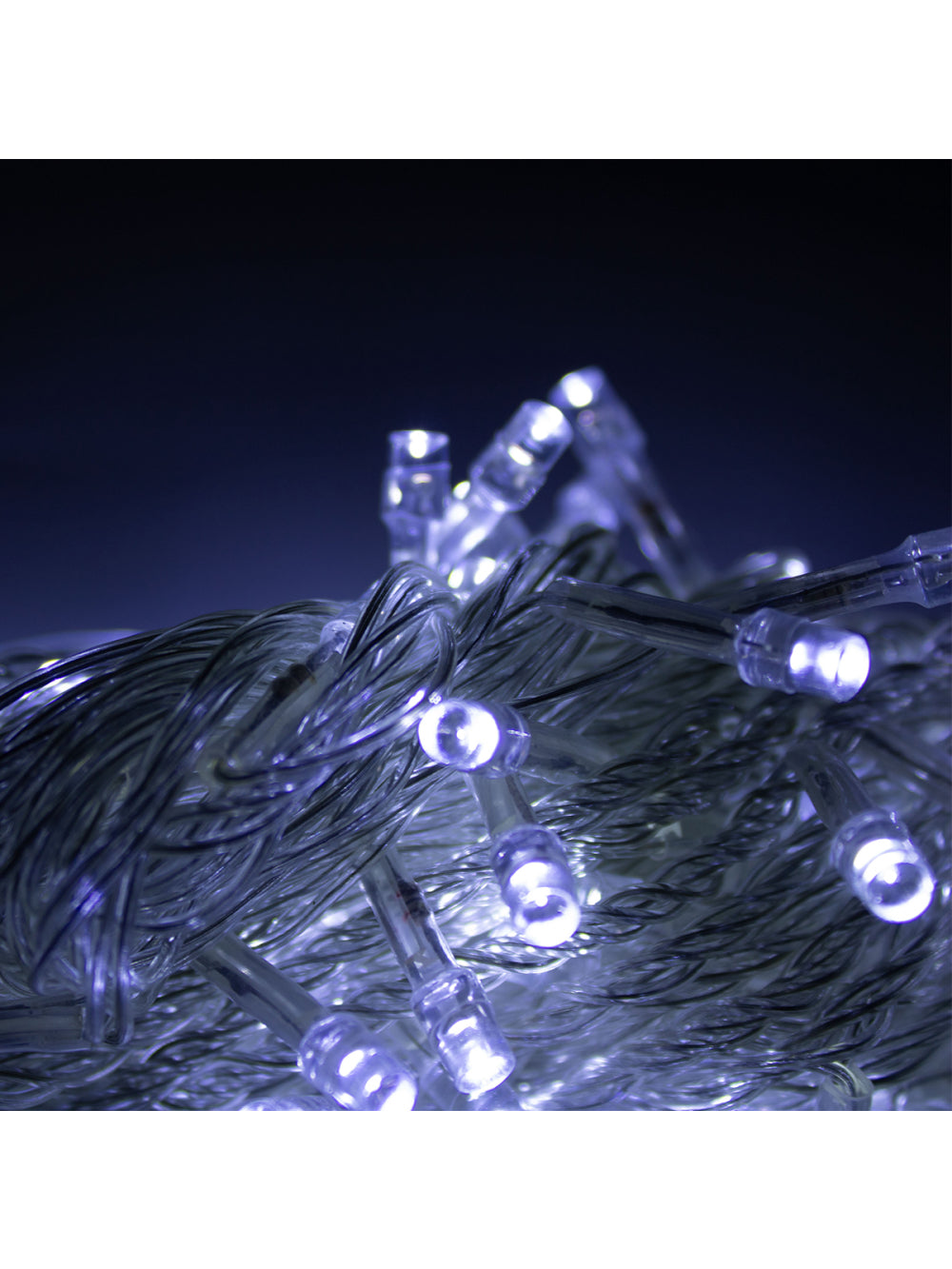 Led Pisca Cordão Com 10 Metros 100 Lampadas Formato Gota Fio Cor Crystal Tomada Luz Natal Ano Novo Cor:Branco