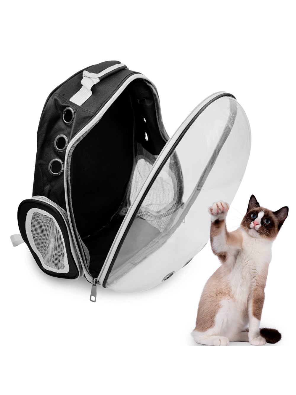 Mochila Pet Visão Panorâmica Gato Cachorro Cão Passeios Astronauta Cor:Azul