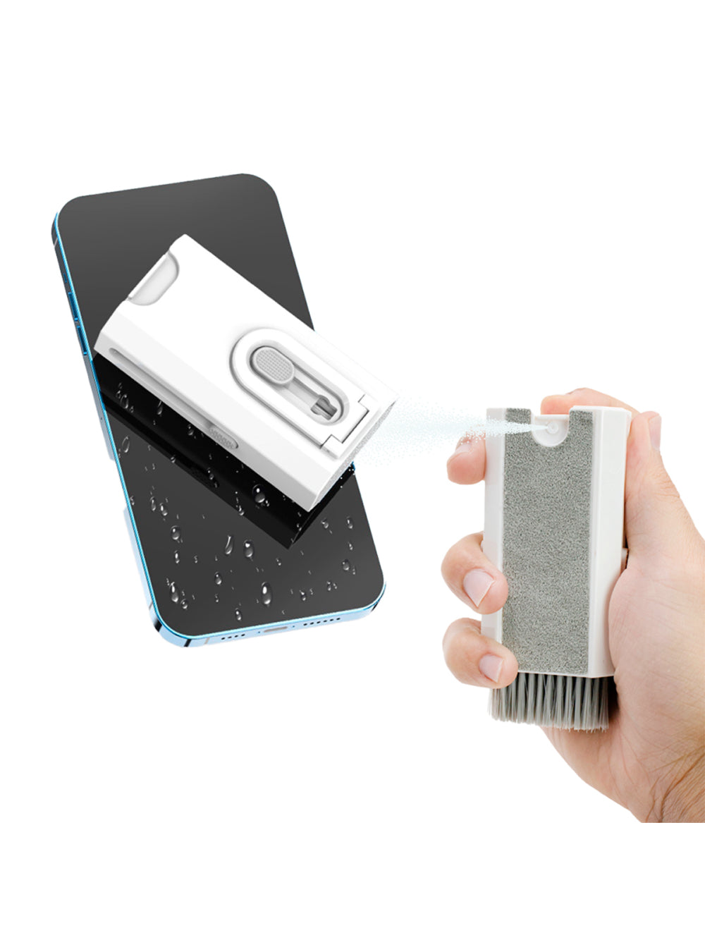 Kit Ferramentas De Limpeza Eletrônicos 8 Em 1 Teclado Headset Fones Notebooks Celulares COR:BRANCO