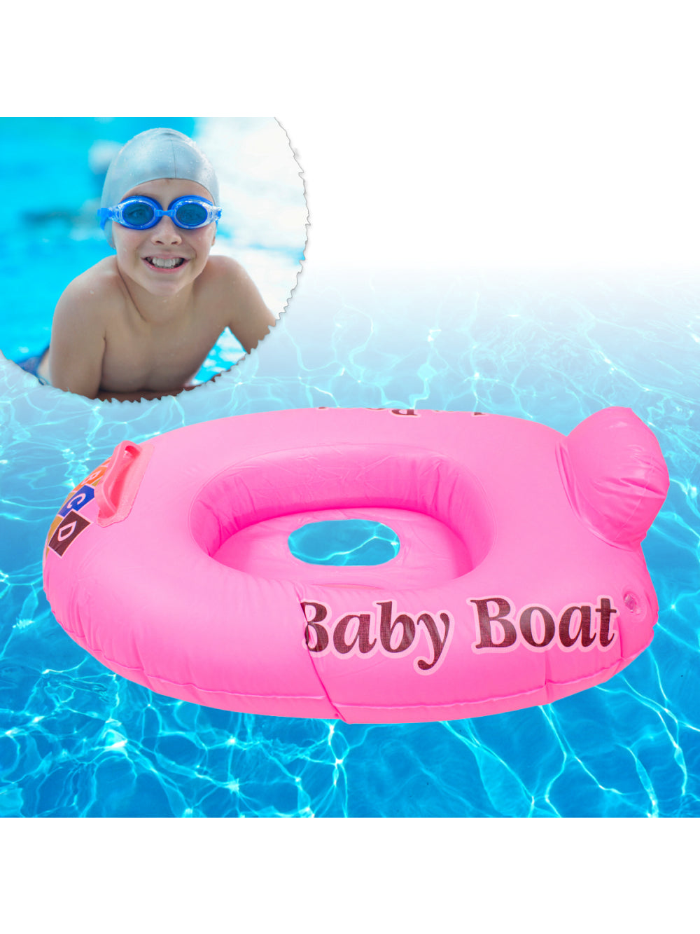 Boia Bote Infantil Inflável Criança Piscina Praia Verão Cor:Rosa