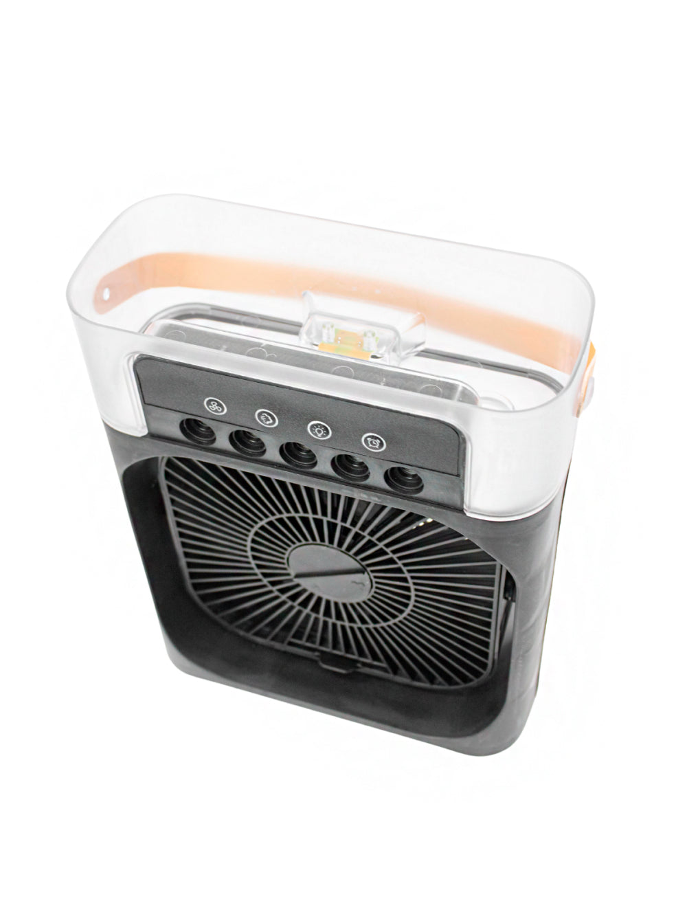 Ventilador Portátil Iluminação Umidificador Climatizador USB De Mesa Cor:Preto