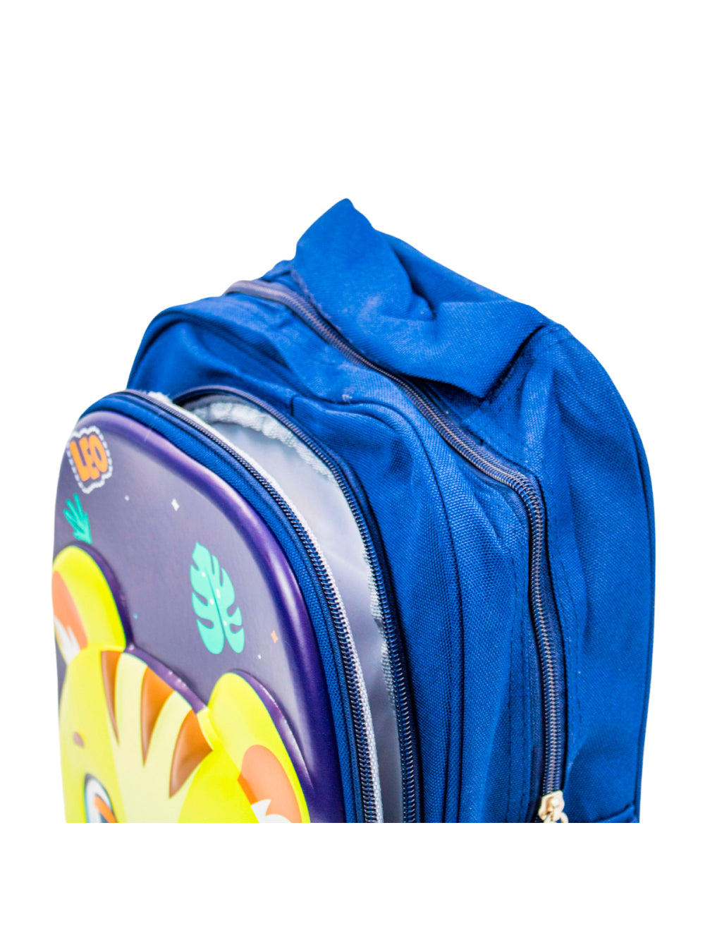 Mochila Escolar Infantil Bichinhos Bolsa De Costas Creche Alto Relevo Modelo:Tigre Azul Marinho