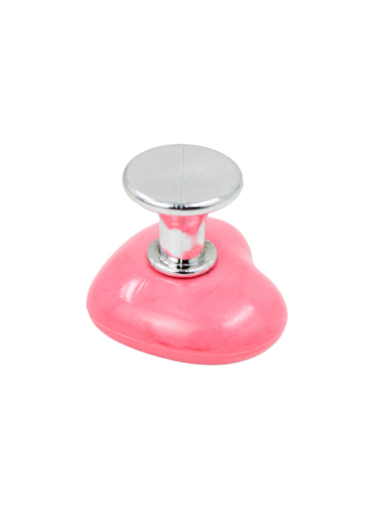 Botão De Pressão Descarga Empurrar Formato Coração Mão Infantil Toalete Banheiro Cor:Rosa