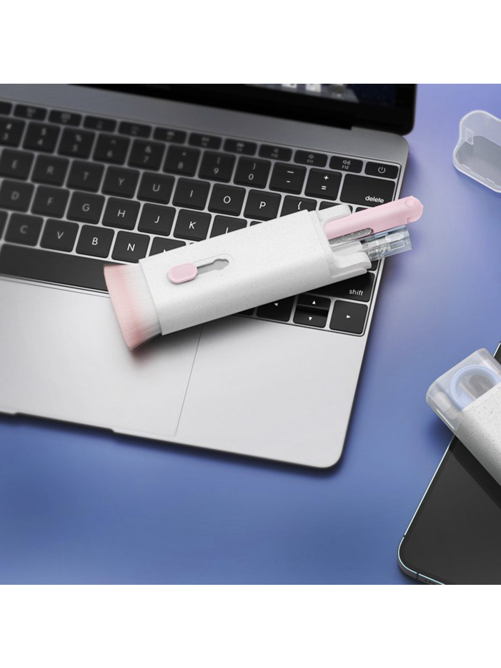 Escova Limpeza 7 Em 1 Teclado Fone Ouvido Celular Macia Cor:Rosa