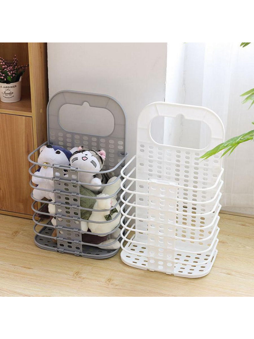 Cesto Organizador Multiuso Dobravel De Parede Plastico Cesta