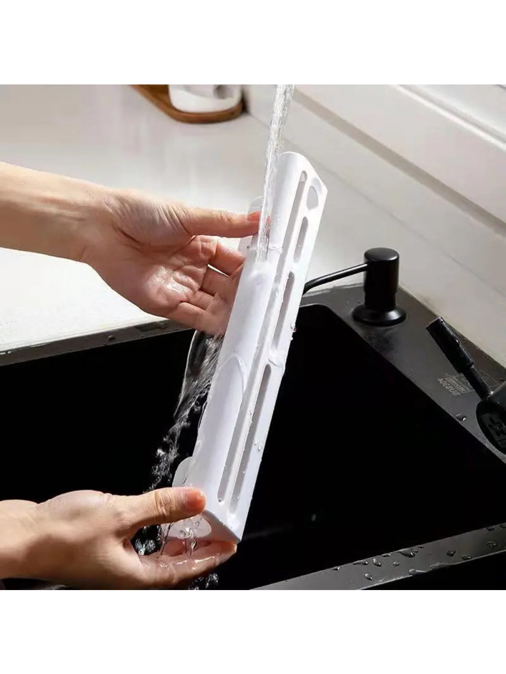 Suporte De Cozinha Porta Talheres Facas Faqueiro 6 Ganchos Cor:Cinza