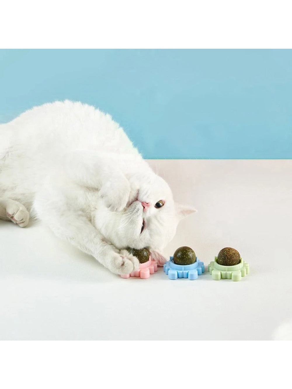 Bola Bolinha De Catnip Brinquedo Relaxante Para Gatos Cor:Rosa