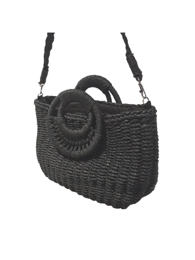 Bolsa Artesanal Praia Forrada Meia Lua Retangular Verão Cor:Branco