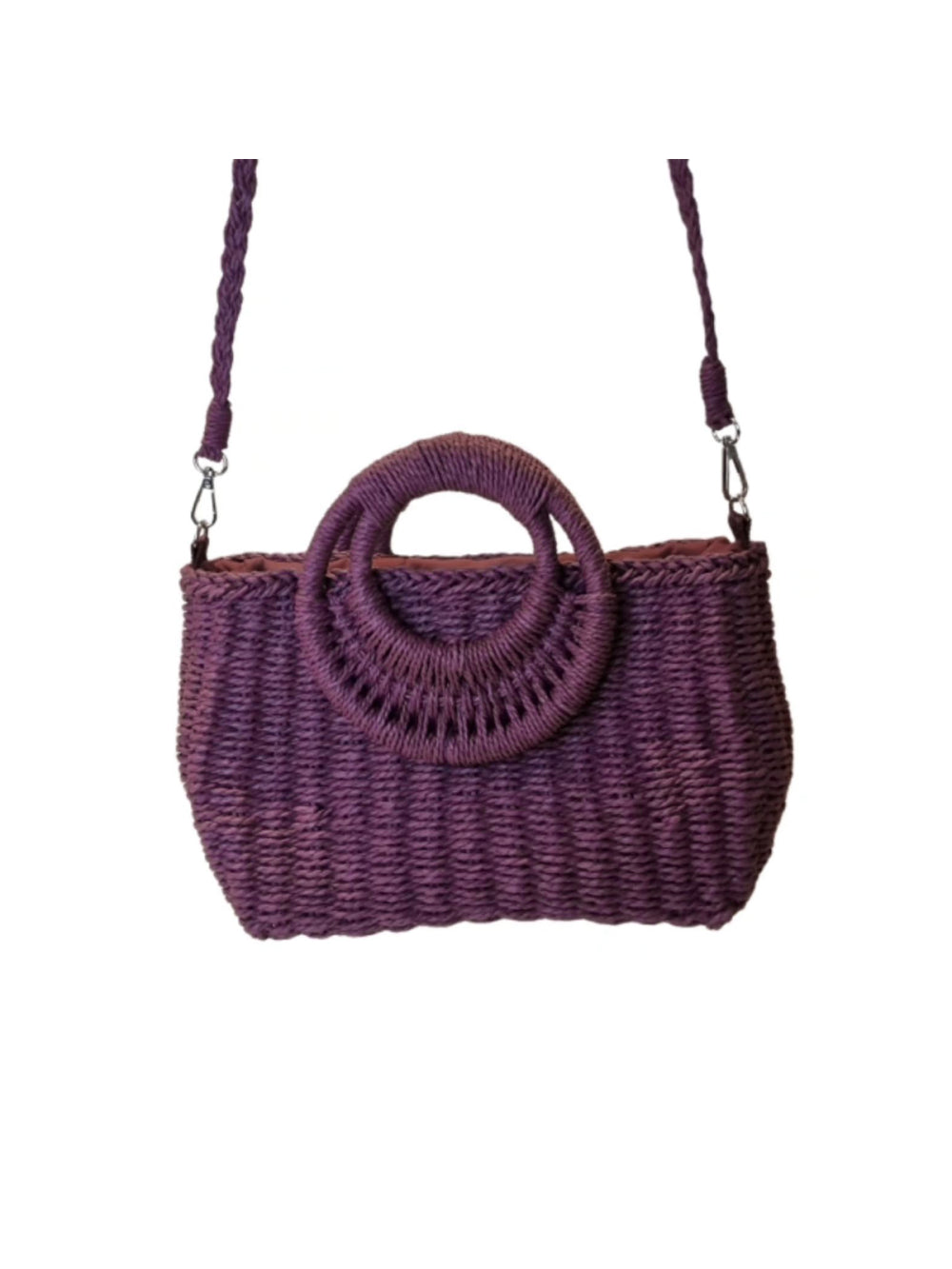 Bolsa Artesanal Praia Forrada Meia Lua Retangular Verão Cor:Branco