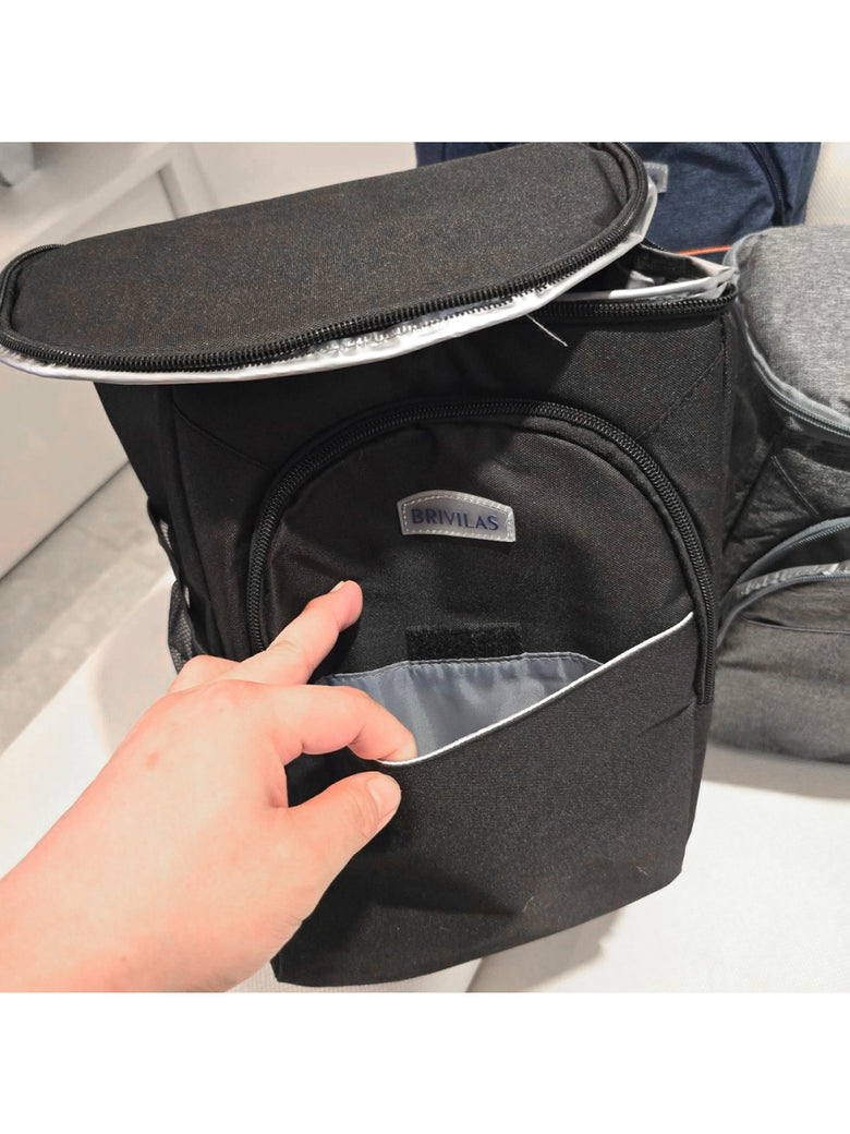 Mochila Bolsa Térmica Cooler Praia Passeio Marmita Cerveja Cor:Preto
