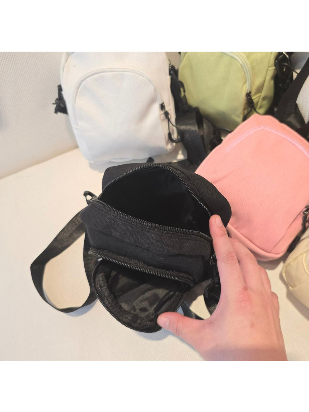 Shoulder Bag Bolsa Transversal Pano Lisa Pochete Necessaire Cor:Branco