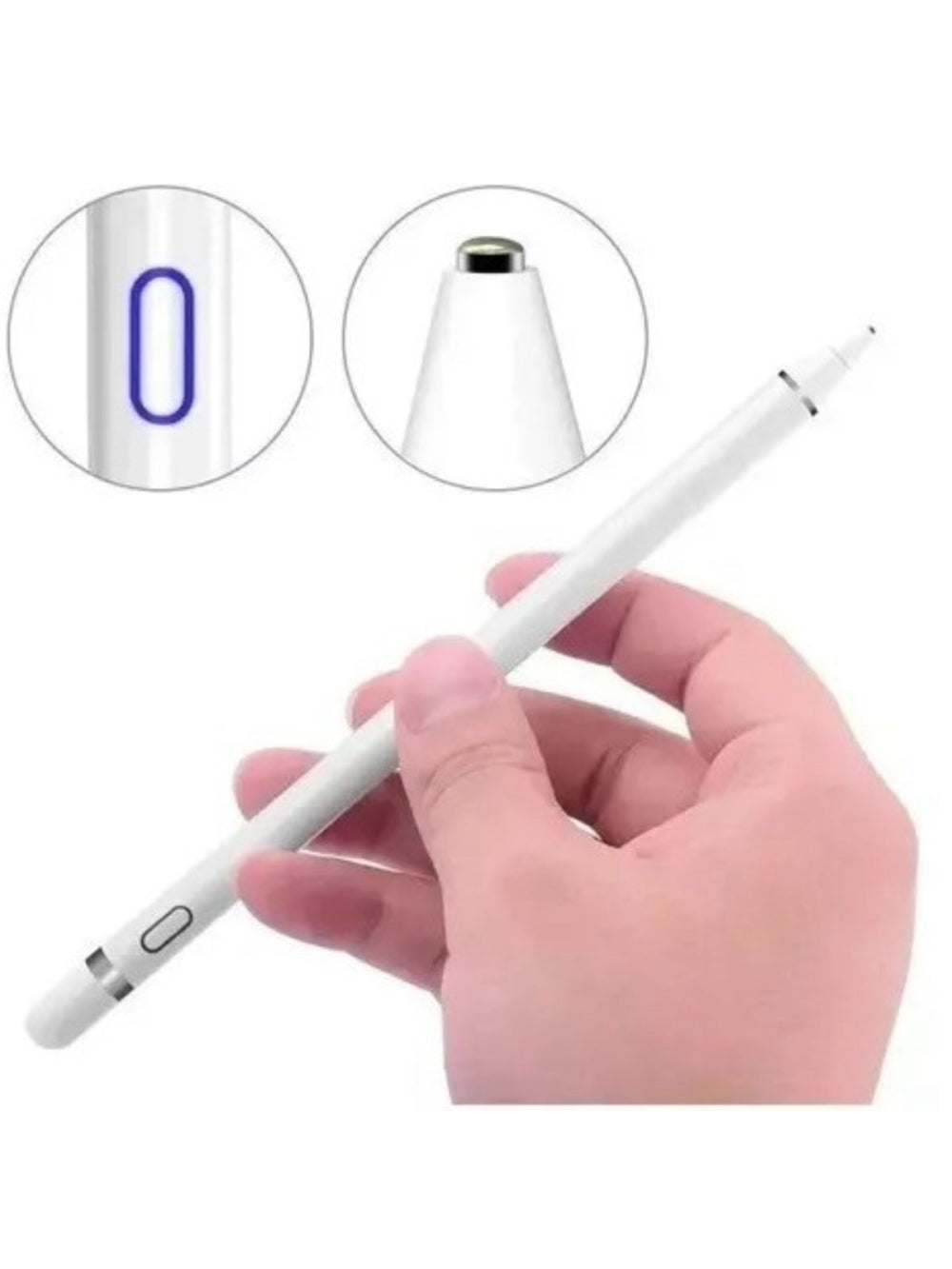 Caneta Touch Ponta Fina Stylus Alta Precisão Universal Tablet Cor:Branco