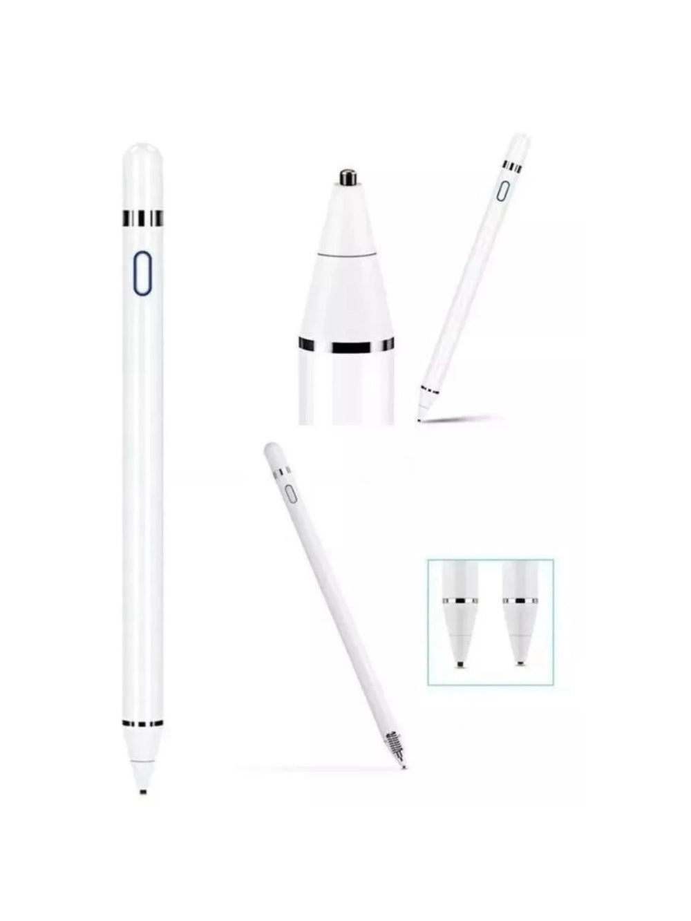 Caneta Touch Ponta Fina Stylus Alta Precisão Universal Tablet Cor:Branco