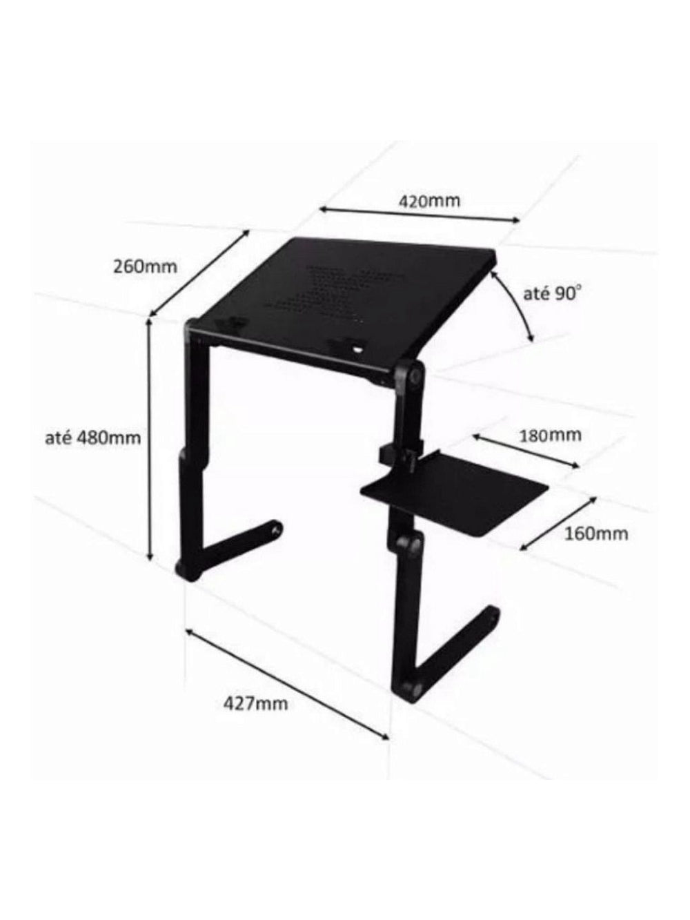 Mesa Notebook Multifuncional Articulavel Cama Mouse T8