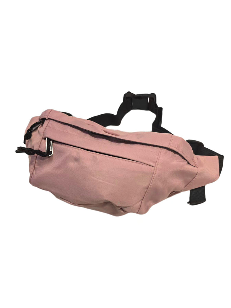 Pochete Bolsa Grande Transversal Ajustável Lisa Celular Dinheiro Cor:Rosa