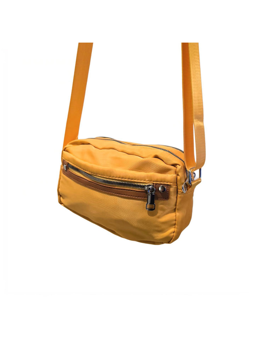 Pochete Bolsa Transversal Retangular Alça Ajustável Casual Lisa Cor:Amarelo