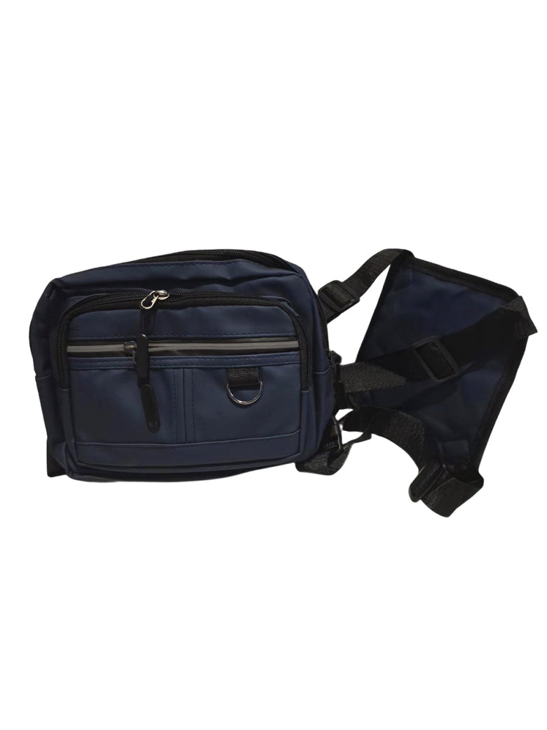 Pochete Mochila Frontal Peito Tática Caminhada Ciclismo Celular Cor:Azul Escuro