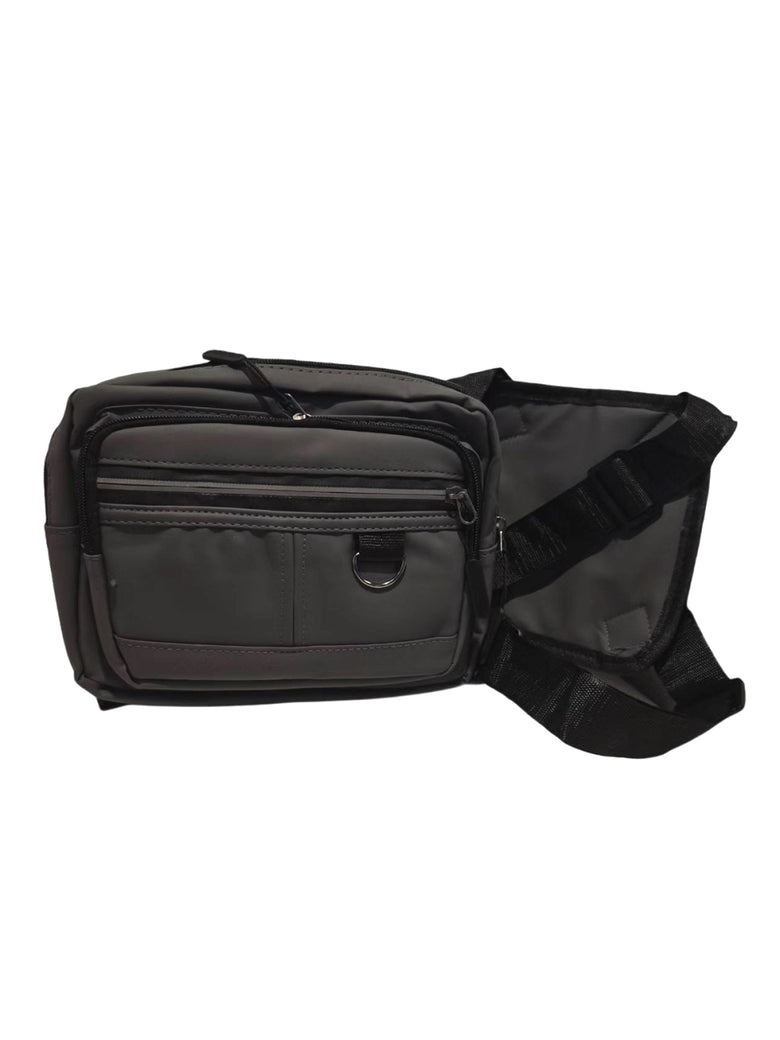 Pochete Mochila Frontal Peito Tática Caminhada Ciclismo Celular Cor:Cinza