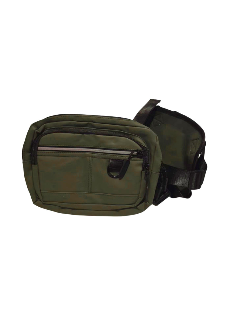 Pochete Mochila Frontal Peito Tática Caminhada Ciclismo Celular Cor:Verde Escuro