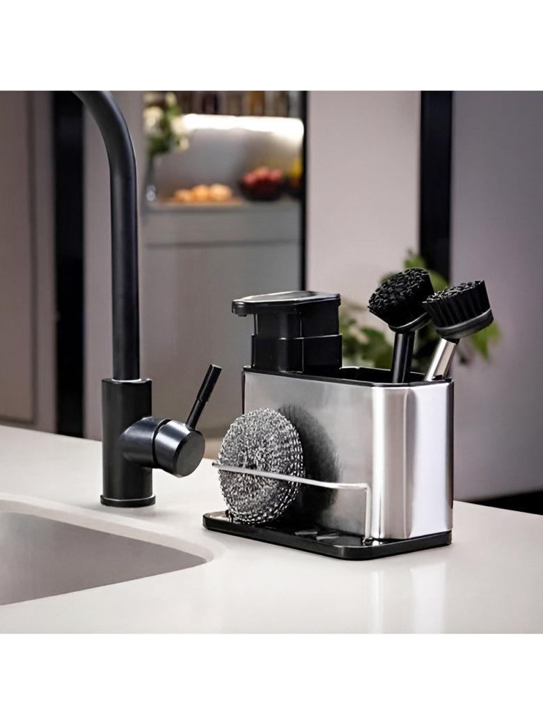 Porta Detergente Organizador Pia Cozinha Dispenser Sabão Inox