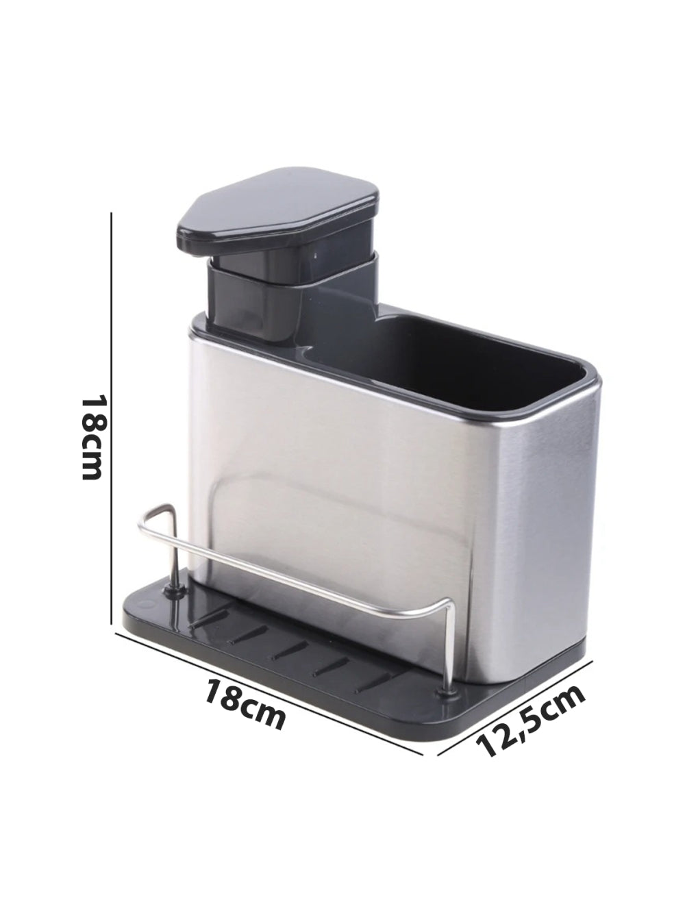 Porta Detergente Organizador Pia Cozinha Dispenser Sabão Inox