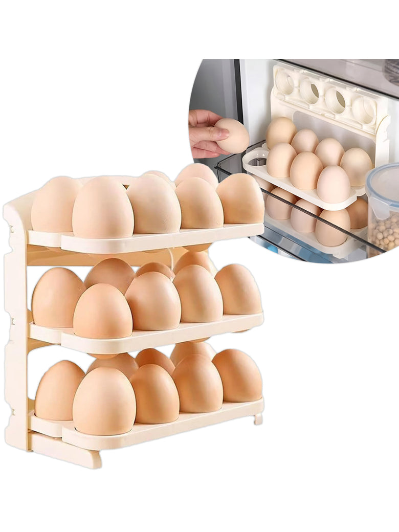 Porta Ovos Bandeja Dispenser Dobrável Organizadora Ate 24 Un