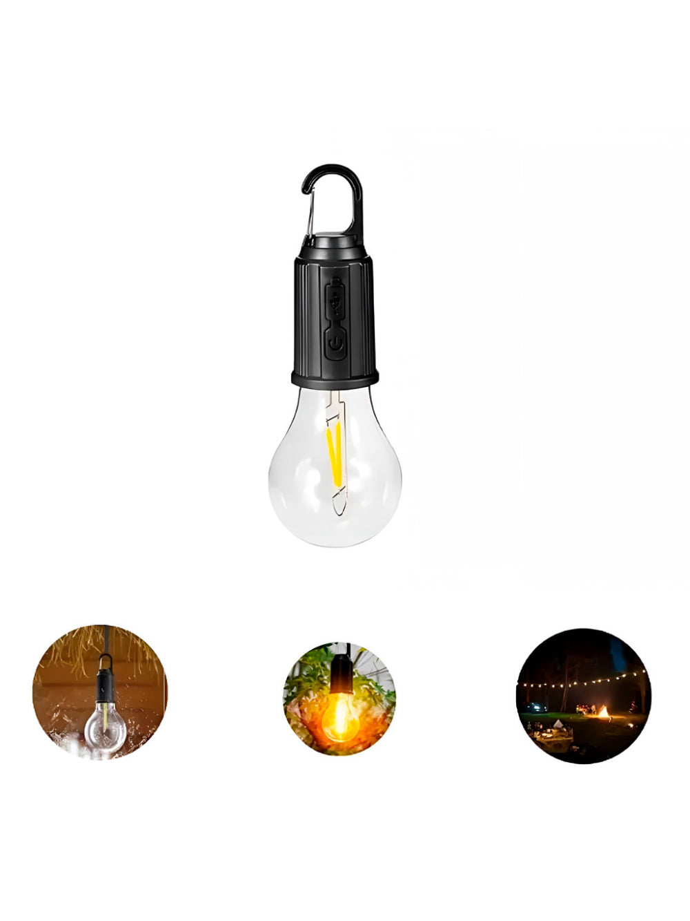 Luminária LED Para Acampamento Recarregável Portátil
