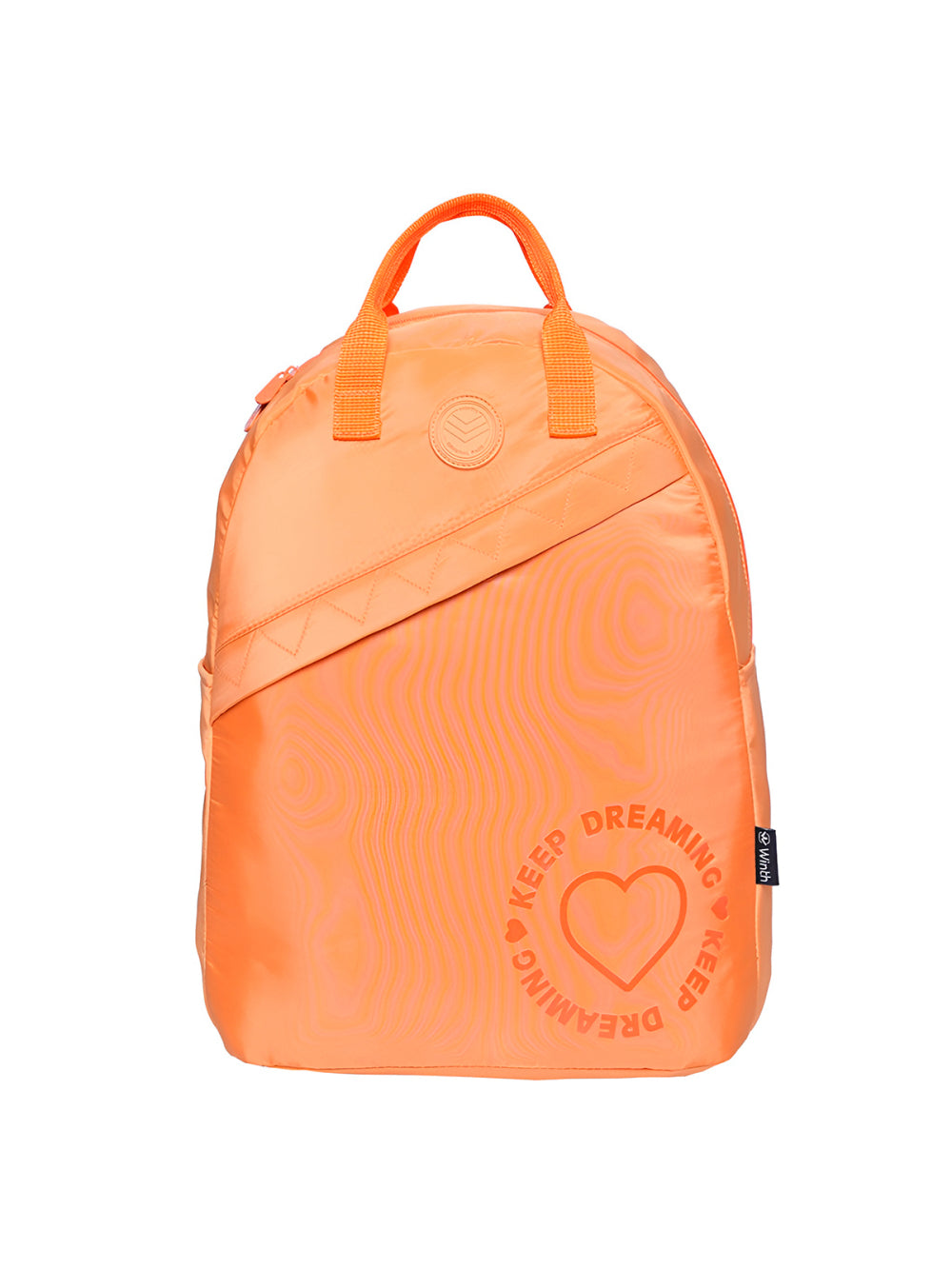 Mochila Escolar Juvenil de Costas Coloridas Escola Passeio Cor:Laranja