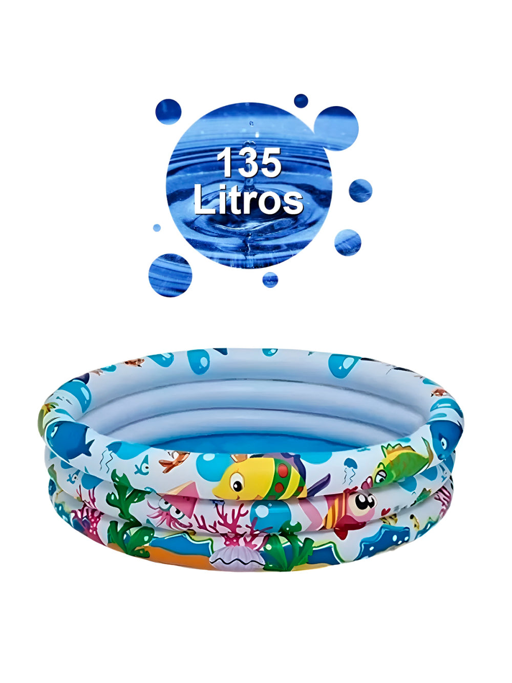 Piscina Inflável Redonda Animais Marinhos Infantil 135 Litros