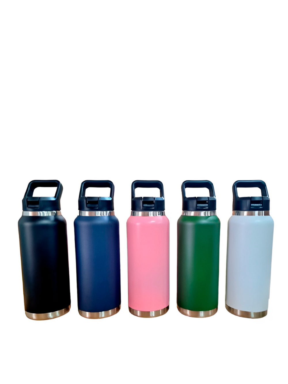 Garrafa Térmica Flip Squeeze Alça Canudo 1000ml Academia Cor:Salmão