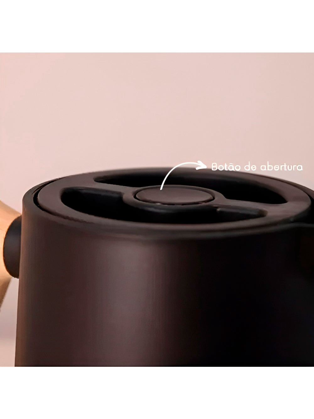 Garrafa Térmica Jarra Nórdica Inox Café Cabo Madeira Cor:Marrom