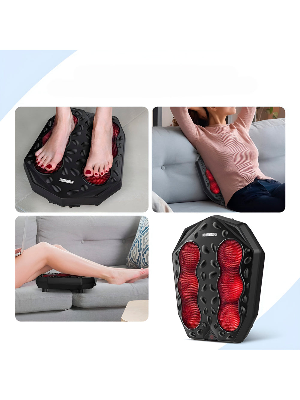 Massageador de Costas e Pés Portátil Sem Fio Shiatsu