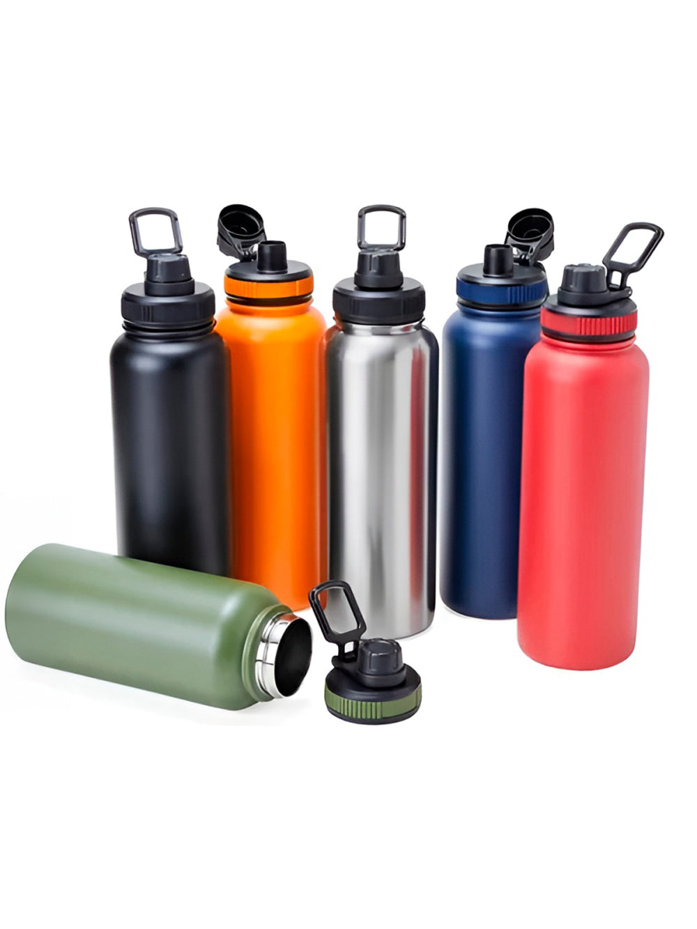 Garrafa Térmica Inoxidável Basic 1 Litro Academia Hidratação Cor:Branco