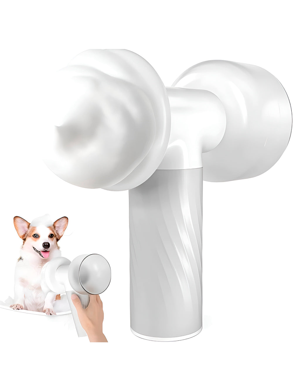 Escova Massageador de Banho Elétrica com Dispenser Cães