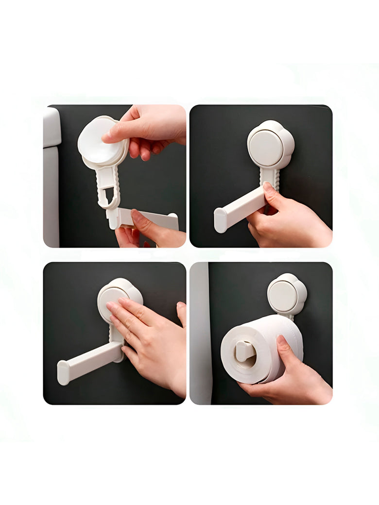 Suporte Porta Papel Higiênico Parede Banheiro Ventosa
