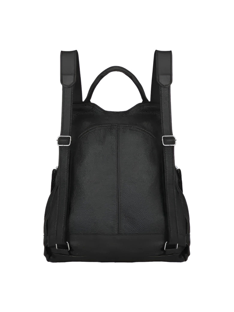 Mochila de Couro Legítimo Modelo Malu Resistente Confortável Modelo:Caramelo