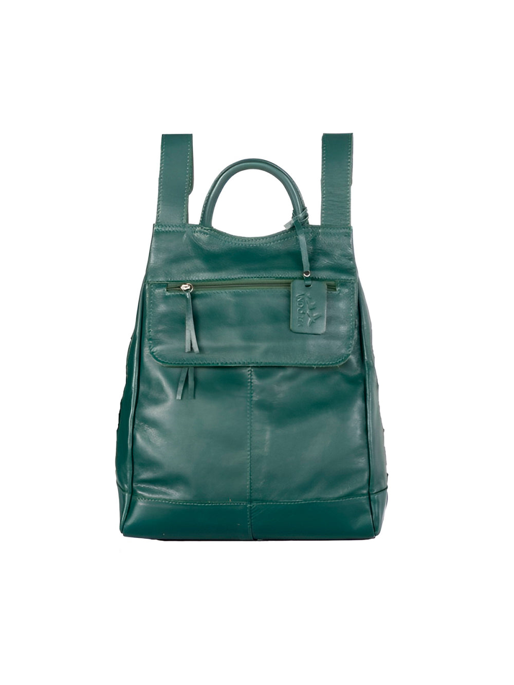 Mochila de Couro Legítimo Modelo Maluzinha Elegante Modelo:Verde Musgo