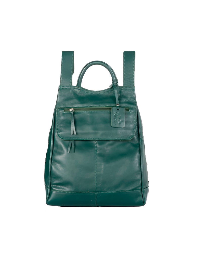 Mochila de Couro Legítimo Modelo Maluzinha Elegante Modelo:Verde Musgo