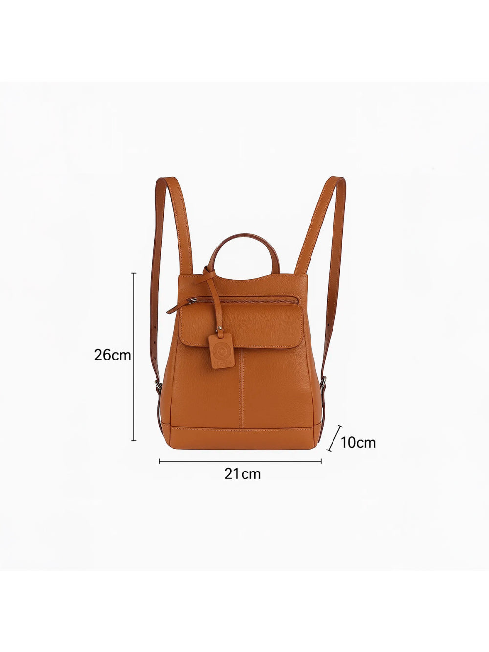 Mochila de Couro Legítimo Modelo Maluzinha Elegante Modelo:Verde Musgo