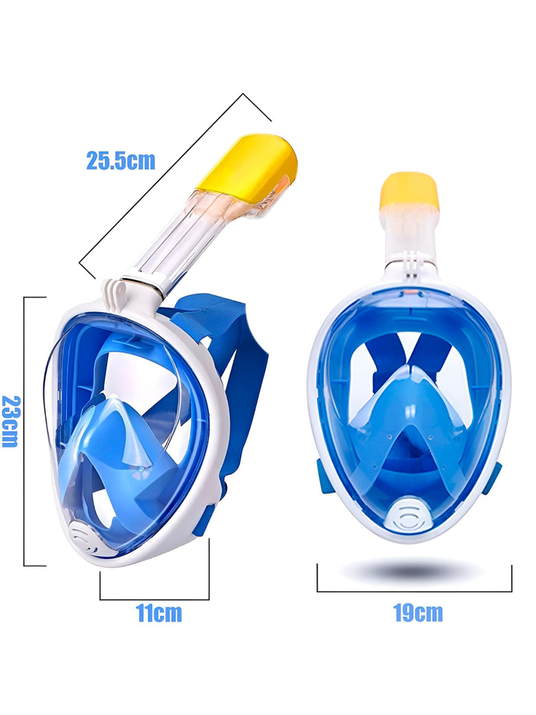 Máscara de Mergulho com Snorkel Central Piscina Natação Cor:Azul