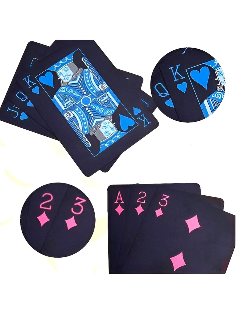 Baralho Black Poker Cartas Jogos Resistente à Água Cor:Vermelho