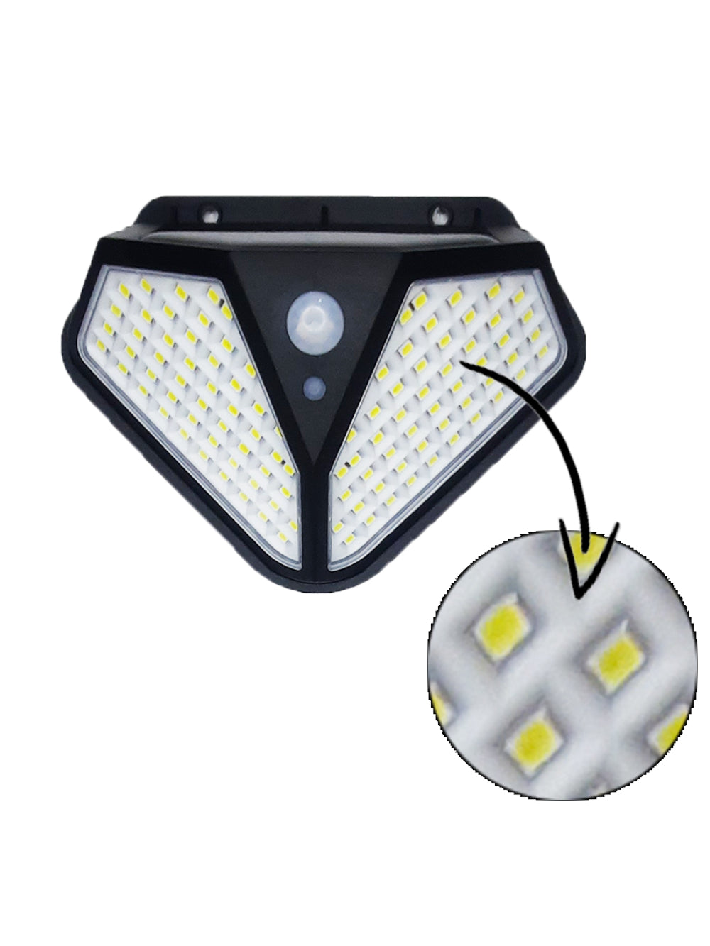 Luminaria Solar Sensorial De Parede 102 Leds A Prova D'Agua