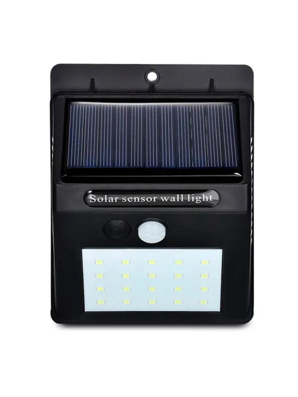 Luminaria Parede Solar 30 Leds Sensor Movimento Luz Preto