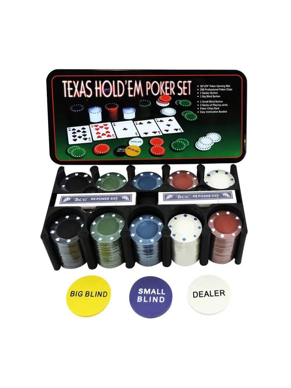 Poker Profissional Chips Jogo Com 200 Fichas