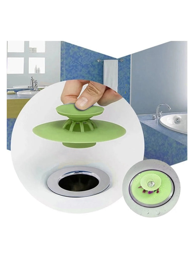 Kit 3 Unid Protetor De Ralo Capa De Pia Cozinha Silicone Cor:Verde