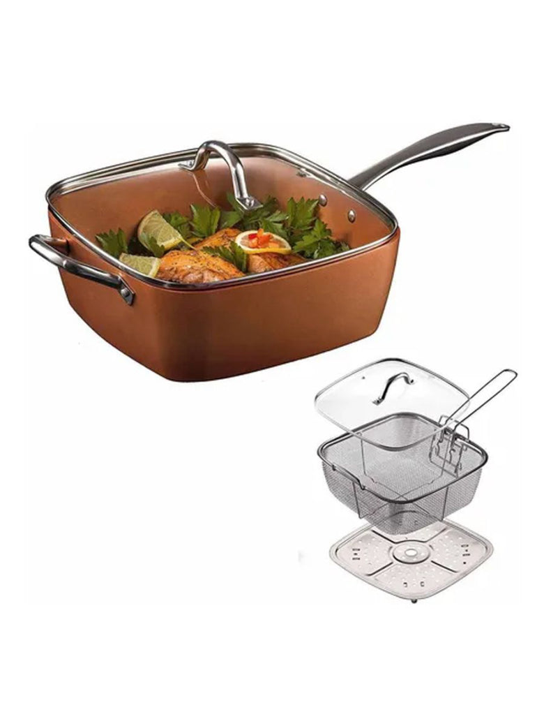 Panela Maxchef Caçarola Antiaderente 24 Cm Laranja