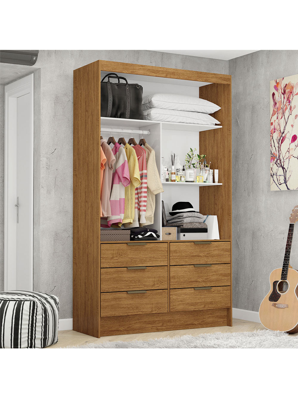 Closet de Casal Sevilha com 6 Gavetas Carioca Móveis