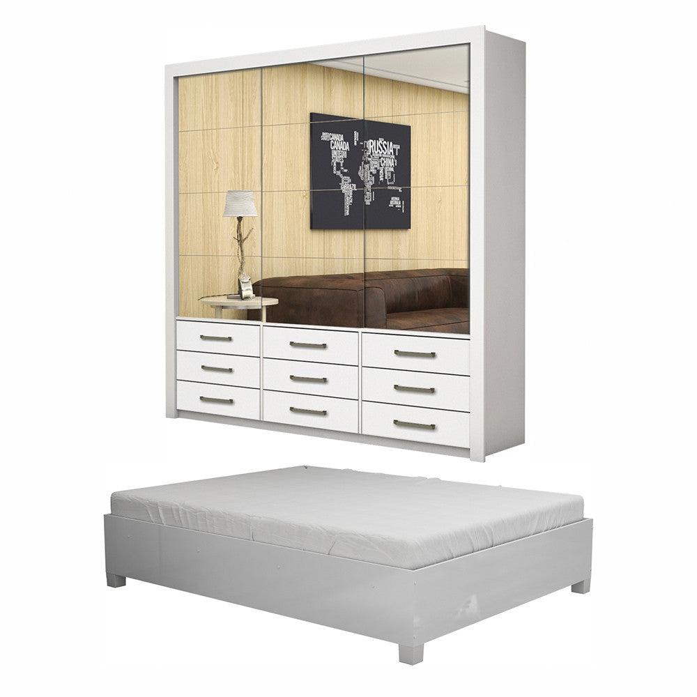 Quarto Completo Casal Anjos Premium e Cama de Casal Carioca Móveis